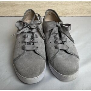 Vionic Keke Gray Suede Orthotic Lace Up Sneakers Women's Size 11 Comfortcore